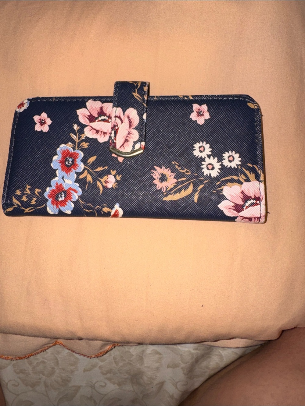 Floral Navy Women's Wallet - Stylish Floral Print